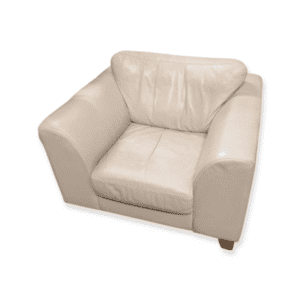 Off white leather chair