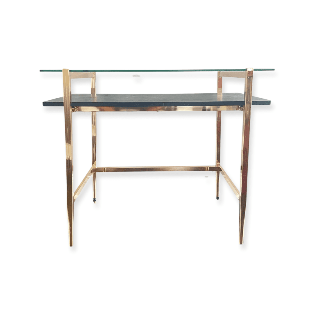 mid century glass desk