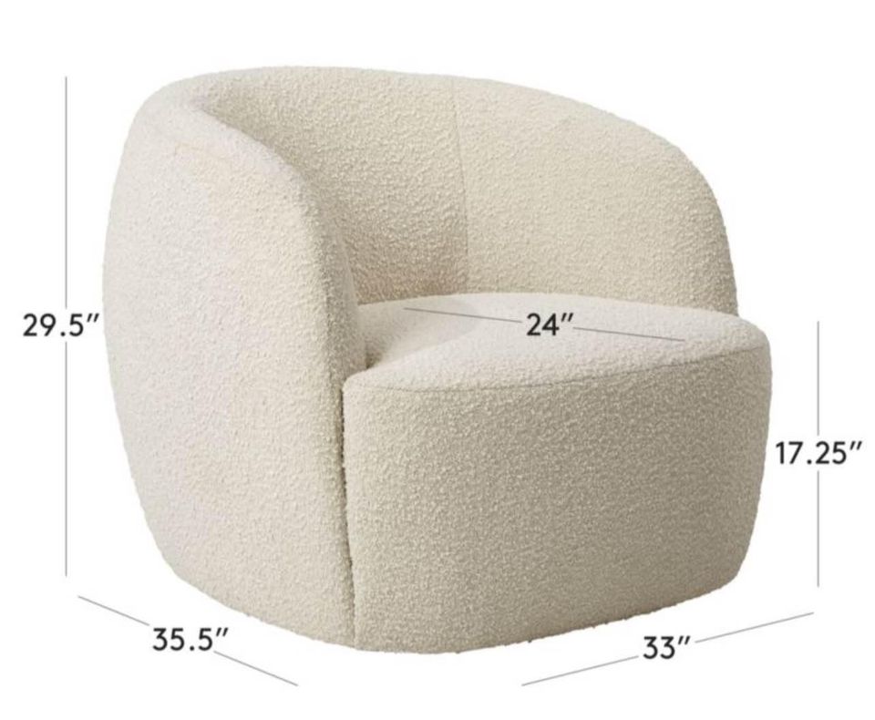 Gwyneth ivory boucle discount chair