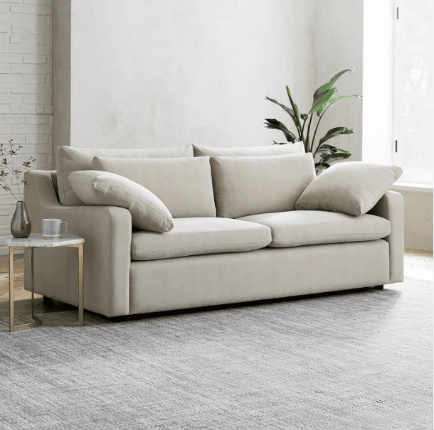 West Elm Harmony 82” Sofa with performance Distressed Velvet fabric