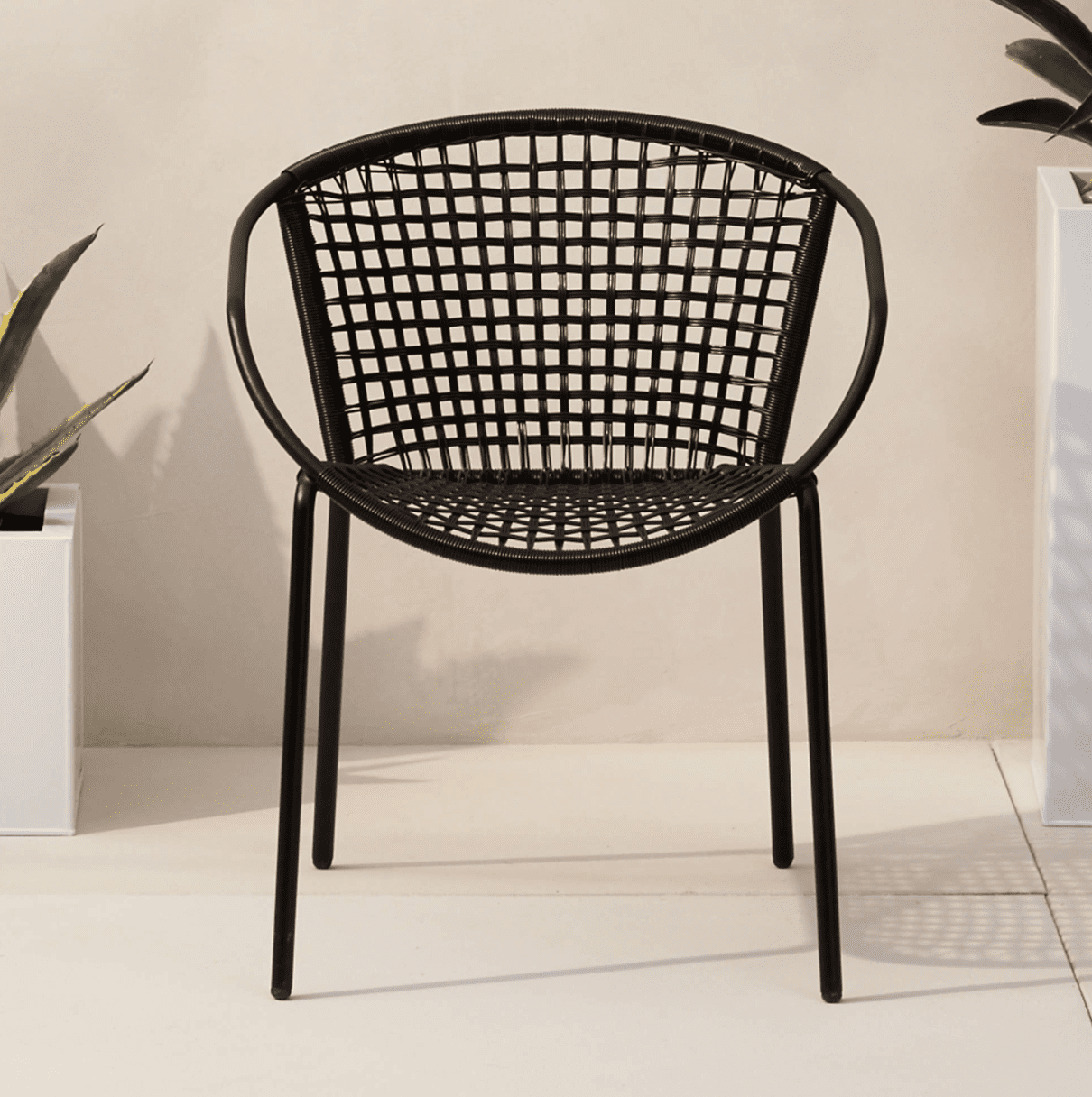 Sophia Black Outdoor Dining Armchair - Thumbnail 2
