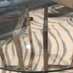 CB2 Silverado Brass Round Dining Table