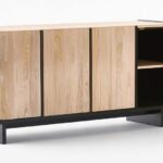 CB2 Sion White-Washed Teak Wood Credenza