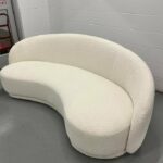 Soft boucle upholstered sofa