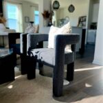 CB2 Stature Chairs in Black (boucle)