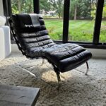 Brown Leather Chaise Lounge