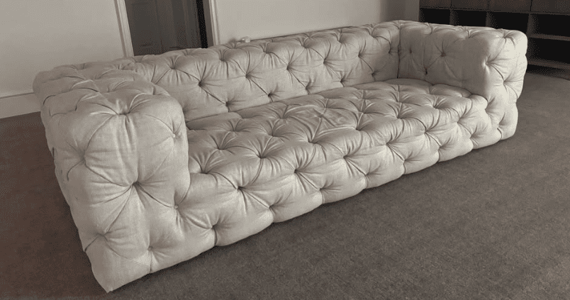 Restoration Hardware Soho Tufted Upholstered Sofa - Thumbnail 4