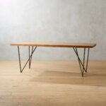 CB2 Dylan Modern Industrial Wood Dining Table