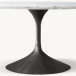 Restoration Hardware Aero Stone Round Dining Table
