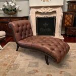 Marge Carson Leather Chaise