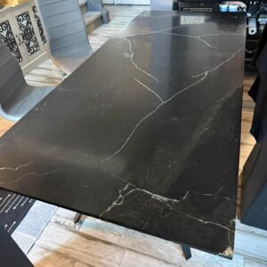 CBS / Harper Black CB2 Modern Black Marble Dining Table