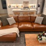 West Elm Haven Loft Modern Leather Sectional Sofa