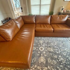 Multi Seat 2-Piece Bumper Chaise Sectional.