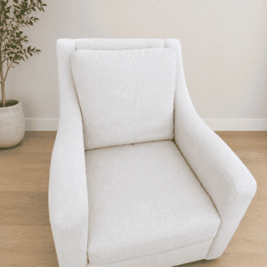 CB2 Curvo, Modern Cream Sofa with Ottoman Set